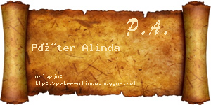 Péter Alinda névjegykártya
